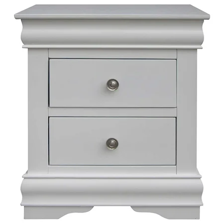 Louis Philippe Style Two Drawer Nightstand